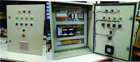 Painel de comando para sistema de motobombas painel